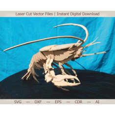 Rak 3D Laser Cut Vektor Šablona
