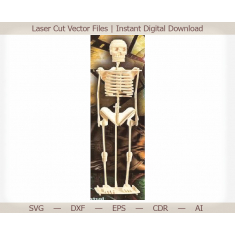 Human Skeleton 3D Laser Cut Vector Template