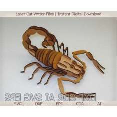 Štír 3D Vrstvené Laser Cut Vektor