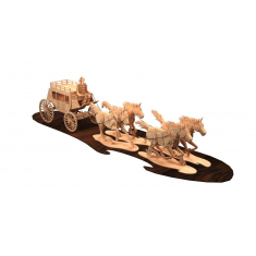 Stagecoach 3D Laser Cut Vector Template