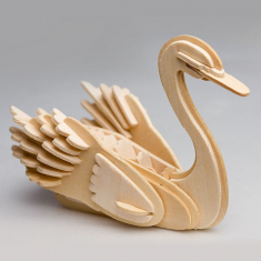 Swan 3D Laser Cut Vector Template