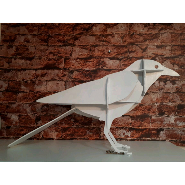 Staande Vogel 3D Laser Gesneden Sjabloon Vector — Direct Downloaden Staande Vogel 3D Laser Gesneden Sjabloon Vector — Direct Downloaden