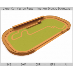 Estádio Pista De Corrida De Corte A Laser Modelo De Vetor De