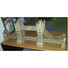 A Ponte da torre 3D de Corte a Laser Modelo de Vetor de Modelo