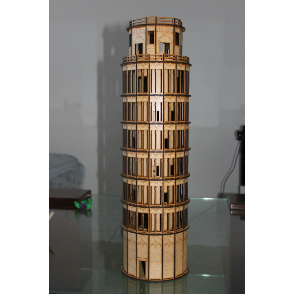 Leaning Mnara wa Pisa Laser Kukata Template Vector — Scalable 3D Mfano wa kuigwa kwa ajili ya CNC & Laser Leaning Mnara wa Pisa Laser Kukata Template Vector — Scalable 3D Mfano wa kuigwa kwa ajili ya CNC & Laser
