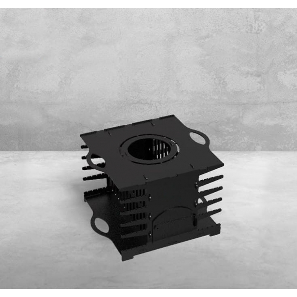 Brazier Vertikal — Laser-Cut-Vektor-Vorlage Brazier Vertikal — Laser-Cut-Vektor-Vorlage
