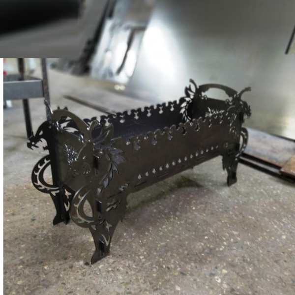 Plik do cięcia Laserowego Dragon Grill - Wektor Wzór Dragon Brazier