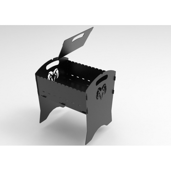 Pieghevole Barbecue Grill — Taglio Laser Modello Vettoriale Pieghevole Barbecue Grill — Taglio Laser Modello Vettoriale