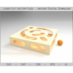 Hra Box pro Kočky — Laser Cut Vektor Šablona