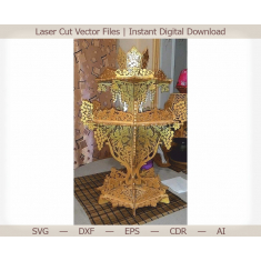 Drue Stand - Multi-Tier Laser Cut Vektor