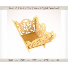 Adornado De Caramelo De La Caja De Corte Por Láser De Archivo De Vector