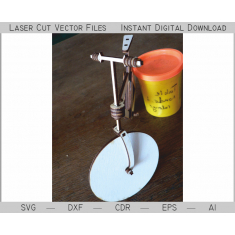 File Pemotongan Laser Sepeda Penny-Farthing