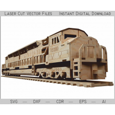 Locomotive EMD 6925 - Laser Cut Vector Template