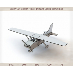 Aereo Taglio Laser File Vettoriale