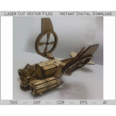 Fighter VTOL-File Vektor Pemotongan Laser