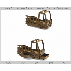 Box Truck Laser Cut Vektorové Souboru