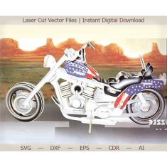 Amerikaanse Vlag Motor Chopper Vector