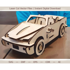 Sport-Auto - Laser-Cut-Vektor-Vorlage
