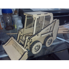 Mini Bobcat Skid Steer Loader - Laser Cutting Vector Template