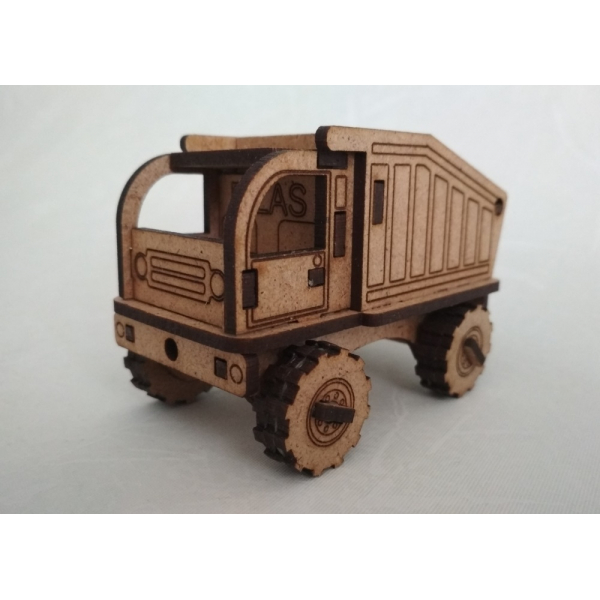 Giocattolo Camion Taglio Laser File Vettoriale — Modello in Legno fai da te Giocattolo Camion Taglio Laser File Vettoriale — Modello in Legno fai da te