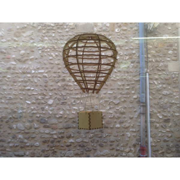 Ballon À Air Chaud De La Coupe De Laser De Vecteur De Modèle Ballon À Air Chaud De La Coupe De Laser De Vecteur De Modèle
