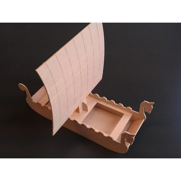 Viking Boat Laser Cutting Vector Template Viking Boat Laser Cutting Vector Template
