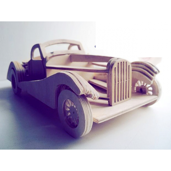 Vintage Roadster-Laser-Cut-Vektor-Vorlage (Carro 89L) Vintage Roadster-Laser-Cut-Vektor-Vorlage (Carro 89L)