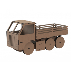 Truck - Laser Cut Cargo Truck Vector Template
