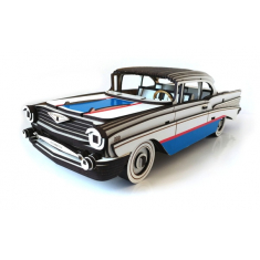 Auto Retro Laser 3D Coupe de Vecteur de Modèle