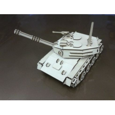 Tank 3D Laser Cut Vector Template