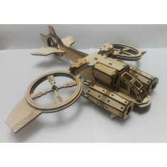 Aanval Helikopter — Laser Gesneden Sjabloon Vector