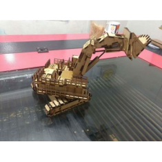 Bagr 3D Laser Cut Vektor Šablona