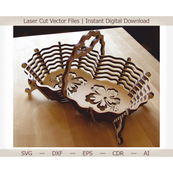 Candy Box Váza - Laser Cut Vektorové Šablona pro Laserové a CNC Candy Box Váza - Laser Cut Vektorové Šablona pro Laserové a CNC