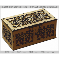 Decorative Casket - Laser Cut Vector Template