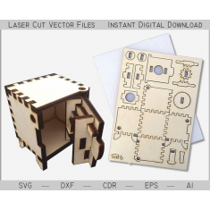 Mini Safe - Laser Cut Vector Template