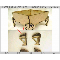 Decorative Box Legs — Laser Cut Vector Template