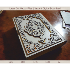 Ornate Casket Jewelry Box - Laser Cut Vector Template