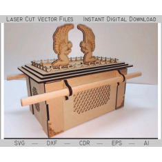 Ornate Casket Ark Laser Cut Vector Template