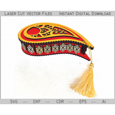 Paisley Casket Laser Cut Vector Template