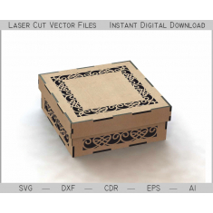 Decorative Box Laser Cut Vector Template