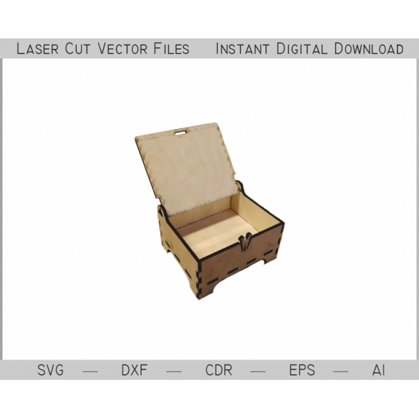 Západky Box Laser Cut Vektorové Souboru pro Otočné Dřevěné Krabici