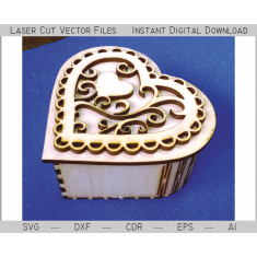 Casket Heart — Heart-Shaped Casket Box Vector