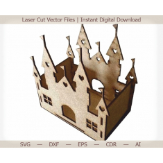 Castle Lock Box - Laser Cut Vector Template