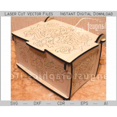 Ornate Casket Box - Laser Cut Vector Template