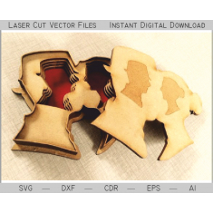Casket for Two - Laser Cut Vector Template
