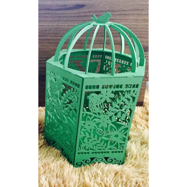 Decorativo Birdcage Taglio Laser Modello Vettoriale Decorativo Birdcage Taglio Laser Modello Vettoriale