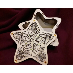 A Forma Di Stella Scatola Regalo - Taglio Laser Modello Vettoriale