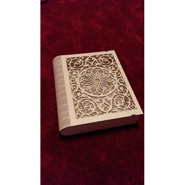 Elis بزرگ کتاب - لیزر برش ماندالا کتاب جعبه وکتور فایل Elis بزرگ کتاب - لیزر برش ماندالا کتاب جعبه وکتور فایل