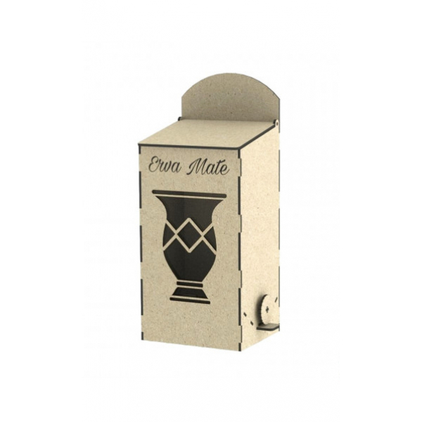 Yerba Mate Box | Laser Cut Vektor Skabelon til fremstilling af Krydsfinér Yerba Mate Box | Laser Cut Vektor Skabelon til fremstilling af Krydsfinér