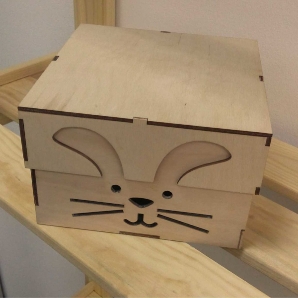 Hare Max Laser Cut Vektor Skabelon – Bunny opbevaringsboks SVG Hare Max Laser Cut Vektor Skabelon – Bunny opbevaringsboks SVG
